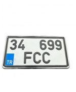 İnce Krom Kare Plakalık - Görsel 3